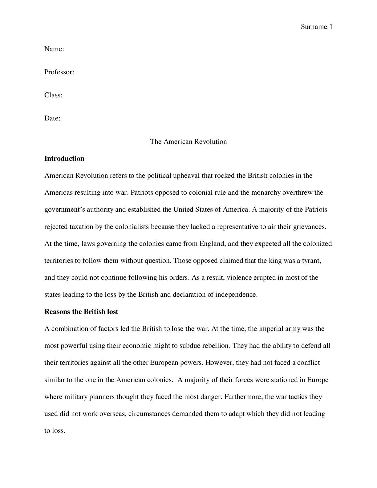 Preview image for The American Revolution